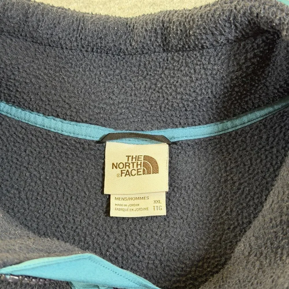 The North Face Carbondale Sherpa Fleece Vest Mens XXL Navy Full Zip Hiking